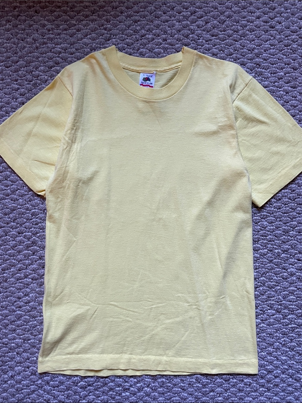 Vintage yellow blank single stitch t shirt